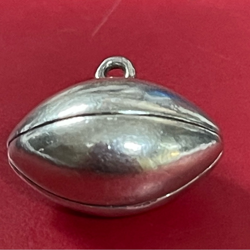 RETIRED James Avery Sterling Silver Football Charm - Silver - Picture 3 of 5